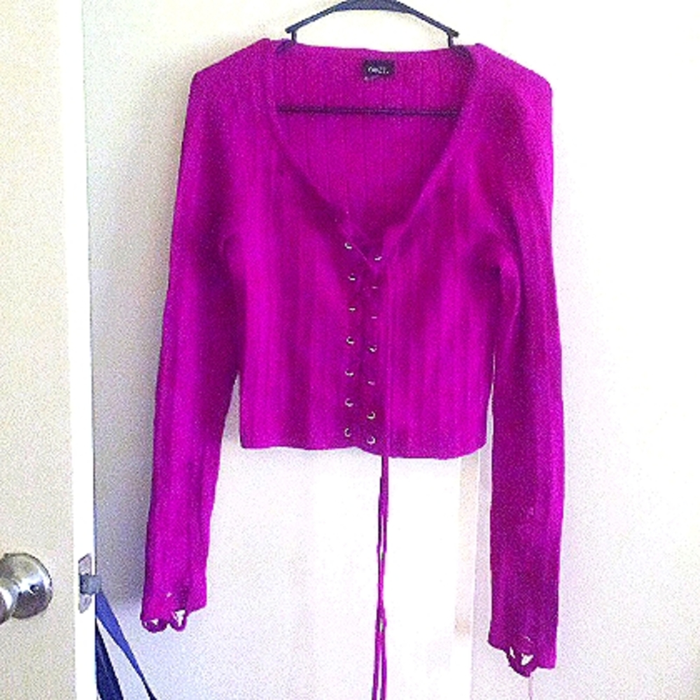Hot pink belly sweater